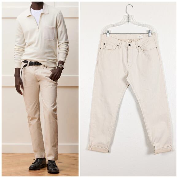 Todd Snyder $298 Slim Japanese Selvedge Jeans Canvas  34x30 (fit 34x28) - Picture 1 of 14